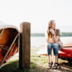 Look Taller Shoes - woman seating on boat