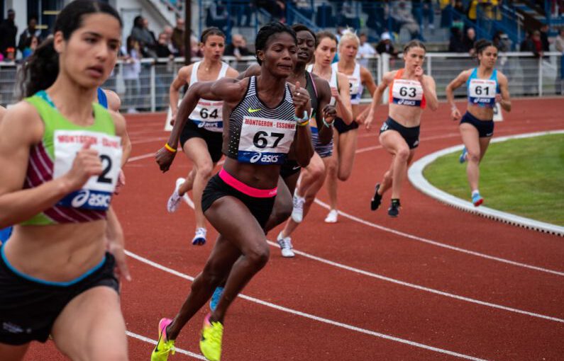 Athletic Shoe - woman running competition